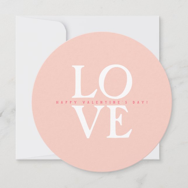 Joyeuse Saint-Valentin Élégante Carte de Vœux (Devant)