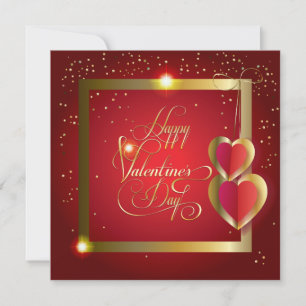 Joyeuse Saint-Valentin Élégante Carte de Vœux