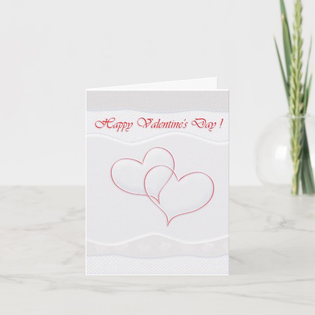 Joyeuse Saint-Valentin Élégante Carte de Vœux Mode (Devant)