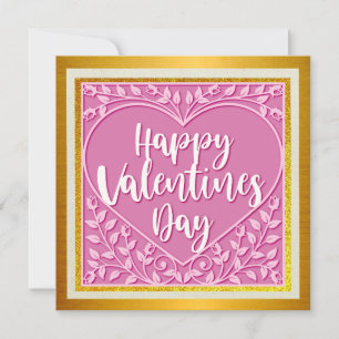 Joyeuse Saint-Valentin élégante Or & Coeur Chaud