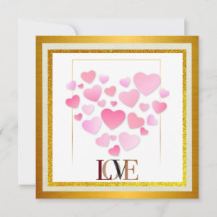 Joyeuse Saint-Valentin élégante   Or & Coeur Chaud