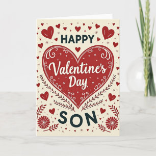 Joyeuse Saint-Valentin Fils Carte