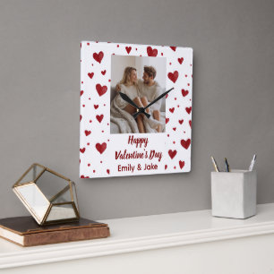 Joyeuse Saint-Valentin Horloge murale photo person