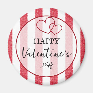 Joyeuse Saint-Valentin Magnet à rayures en forme d