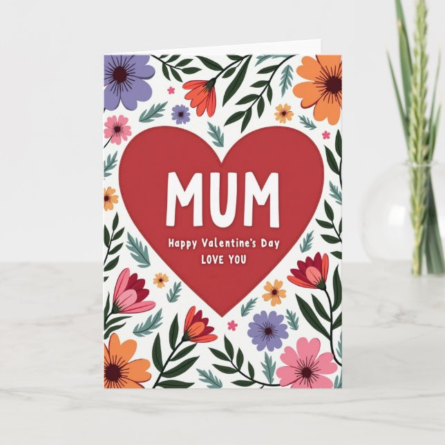 Joyeuse Saint-Valentin Maman Carte d'amour (Devant)