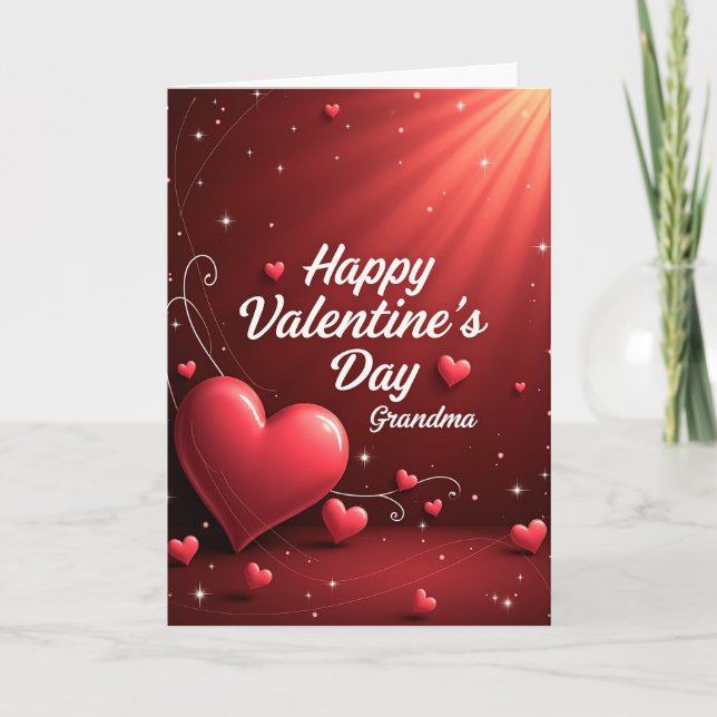 Joyeuse Saint-Valentin Mamie Carte (Devant)