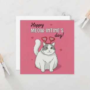 Joyeuse Saint-Valentin Mignon Chat Avec Serre-Tête
