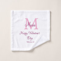 Joyeuse Saint-Valentin monogramme rose nom amour f