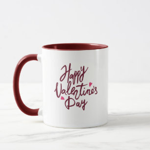 Joyeuse Saint Valentin mug blanc & rose