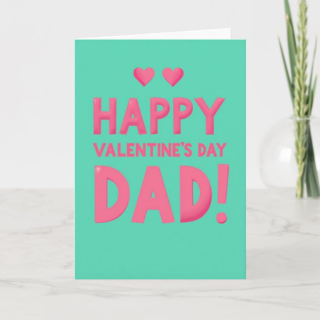 Joyeuse Saint-Valentin Papa Carte d'Amour (Devant)