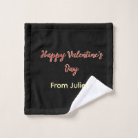 Joyeuse Saint-Valentin rouge noir de nom stylé 