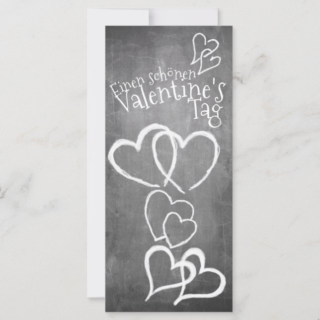 Joyeuse Saint-Valentin sur un tableau à la craie (Devant)