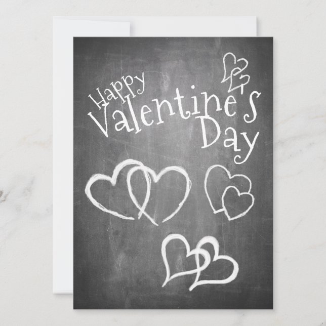 Joyeuse Saint-Valentin sur un tableau noir (Devant)
