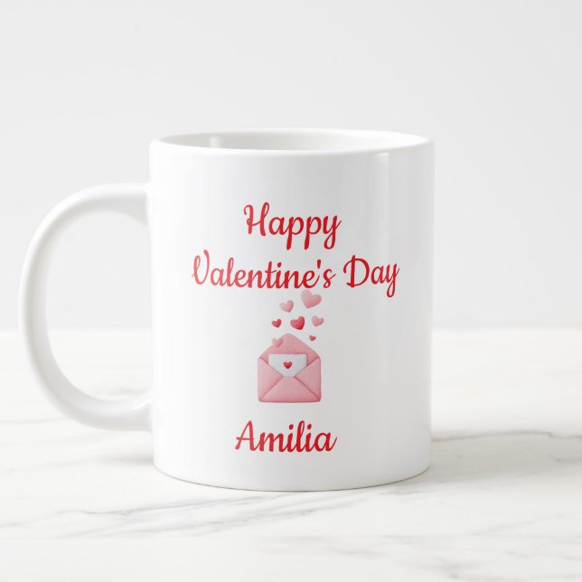 Joyeuse Saint-Valentin Tasse d'amour mignonne (Gauche)