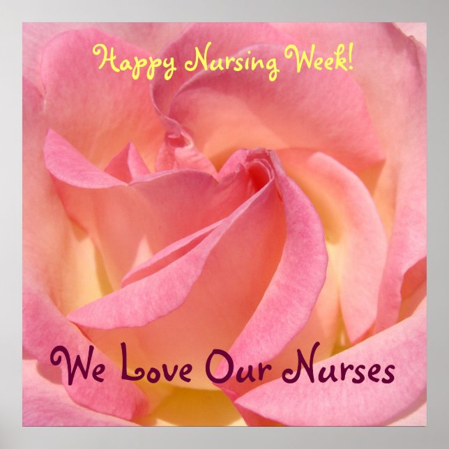 Joyeuse Semaine des Infirmières ! affiches Rose ro (Devant)
