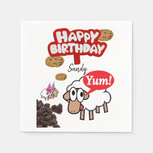 Joyeuse serviettes en papier d'anniversaire, agnea