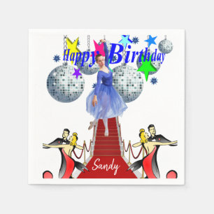 Joyeuse serviettes en papier d'anniversaire, tapis