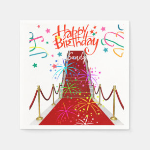 Joyeuse serviettes en papier d'anniversaire, tapis