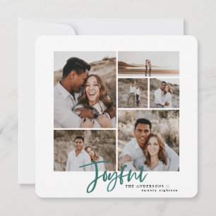 Joyeuse simple élégante carte de noël multi photo