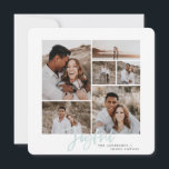 Joyeuse simple élégante carte de noël multi photo<br><div class="desc">fêtez les fêtes avec cette belle carte multi photo de noël. Avec un design élégant, propre et éditable collage photo, il a une sensation élégante, moderne, minimale. tous les détails peuvent être modifiés pour vos détails personnels, y compris le nom de famille, les photos et l'année pour le rendre spécial....</div>