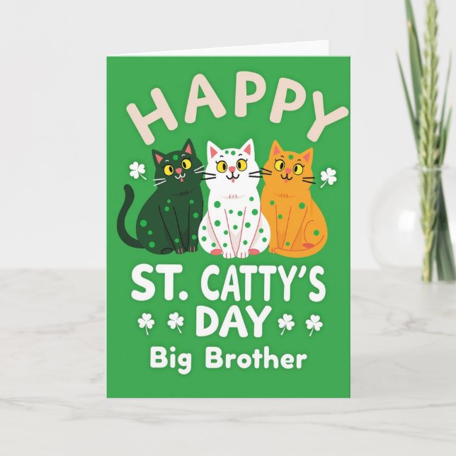 Joyeuse St Catty's Day Grande Frère Carte (Devant)