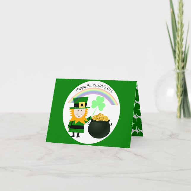 Joyeuse St Patrick avec carte de voeux intérieure  (Devant)