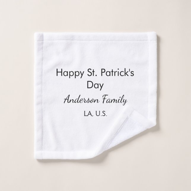 Joyeuse st. Patrick nom famille lieu simple g (Gant de toilette)