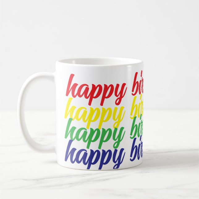Joyeuse tasse à café d'anniversaire (Gauche)