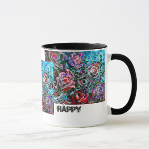 Joyeuse tasse avec roses