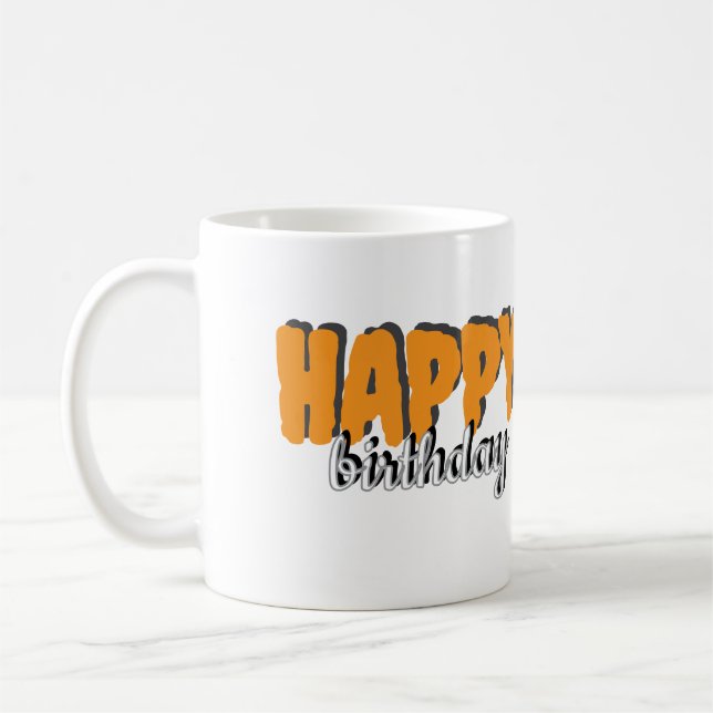 Joyeuse tasse de café d'anniversaire (Gauche)