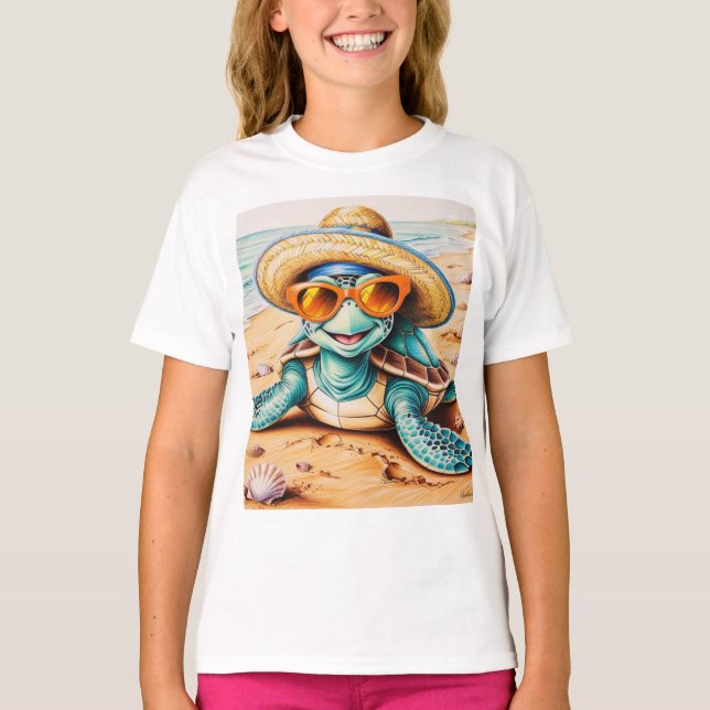 Joyeuse tortue Unisex T-shirt (Devant)