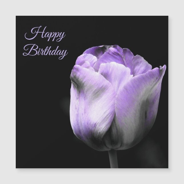 Joyeuse Tulipe violette d'anniversaire *Personnali (Devant)