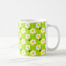 Joyeuses abeilles et fleurs printemps mug