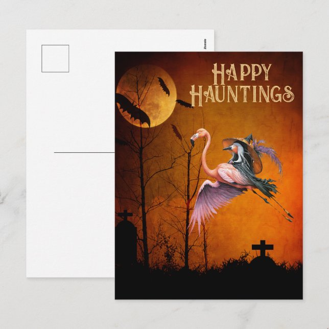 Joyeuses apparitions drôle carte de vœux Halloween (Devant / Derrière)