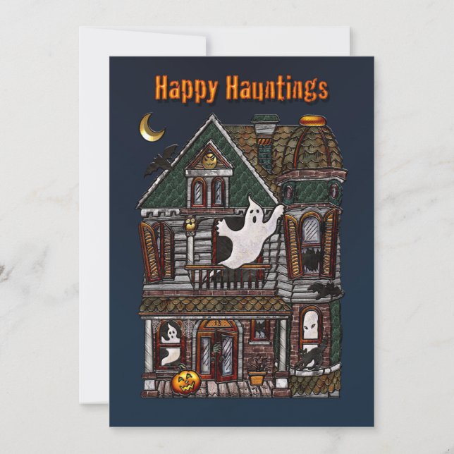 Joyeuses apparitions - Invitation de maison hantée (Devant)