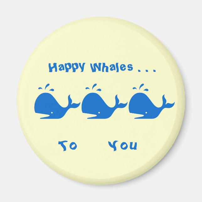 Joyeuses baleines pour vous aimant (Devant)