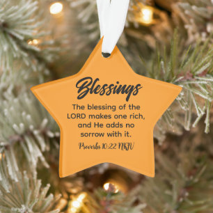 Joyeuses Bénédictions de Noël Bible Verse Orange S