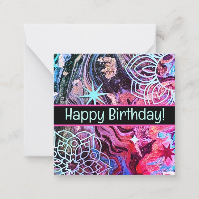 Joyeuses cartes d'anniversaire, mignonette, stock  (Devant)