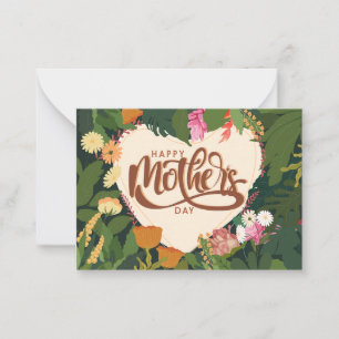 Joyeuses cartes de la Fête des Mères avec des cita