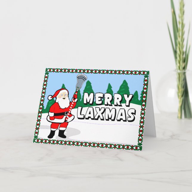Joyeuses cartes de lacrosse de Laxmas ! (Devant)
