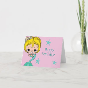 Joyeuses cartes de sirène d'anniversaire
