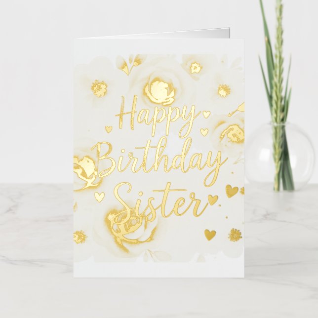 Joyeuses cartes de soeur d'anniversaire (Recto)