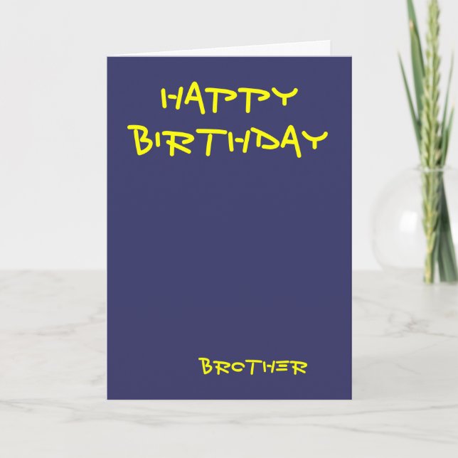 Joyeuses cartes de voeux de frère d'anniversaire (Devant)
