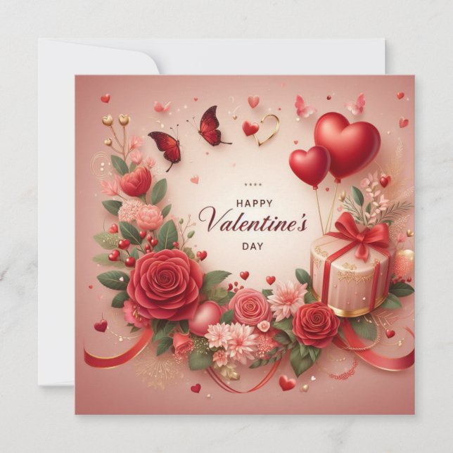 Joyeuses cartes de voeux de la Saint-Valentin (Devant)