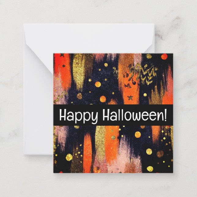 Joyeuses cartes d'halloween, mignonette, stock en  (Devant)