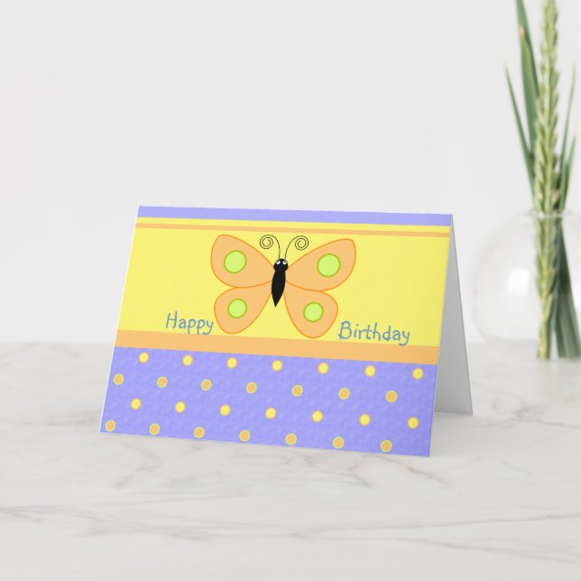 Joyeuses Cartes Papillon d'anniversaire (Devant)
