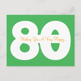 Joyeuses cartes postales 80e anniversaire - en ver