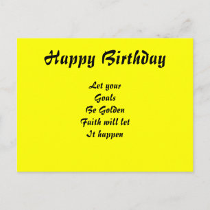 Joyeuses cartes postales de la foi d'anniversaire