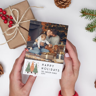 Joyeuses fêtes Arbres de Noël Simple Photo