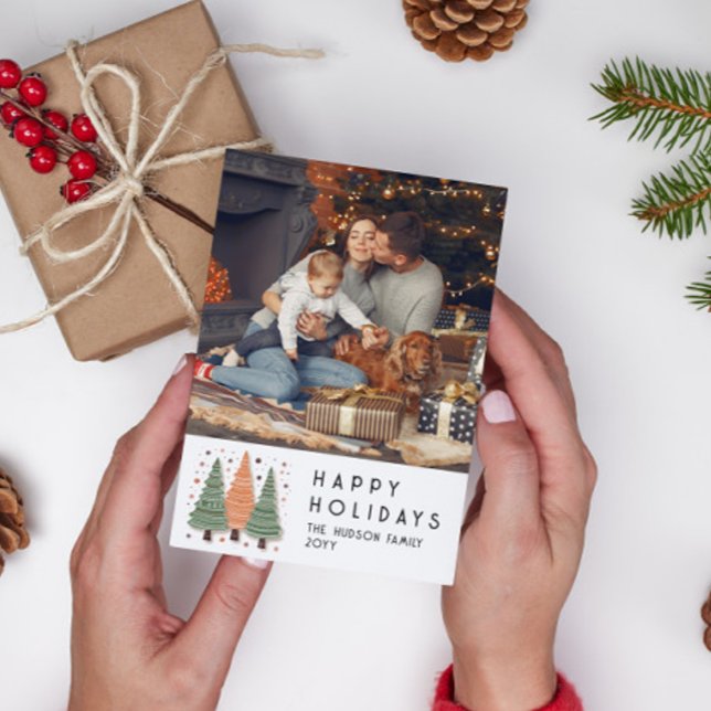 Joyeuses fêtes Arbres de Noël Simple Photo (Créateur téléchargé)